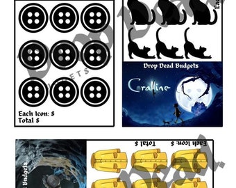 Paquete de desafío de ahorro de Coraline