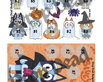 Halloween Bluey Savings Challenge Scratch and Save