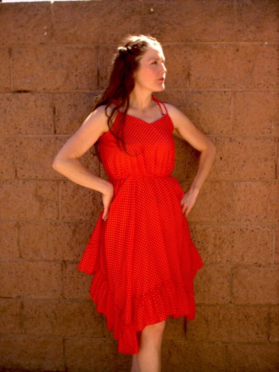 vintage red rockabilly dress