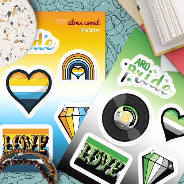 Aro/AroAce sticker sheets