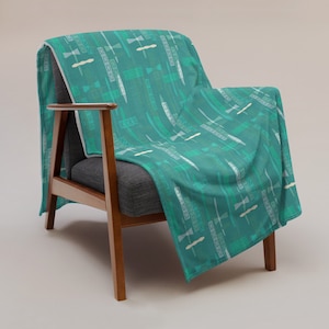 Aqua Breeze Blocks Throw Blanket