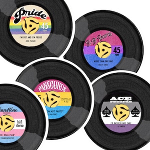 Pride Record Club LGBTQA sticker, weather resistant