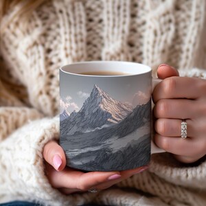 Mountain Landscape Ceramic Coffee Mug - Adventure & Nature