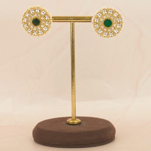 Kundan-stekersoorbel in gouden stijl | Indiase bruidssieraden | Kundan-oorbellen | Huwelijkssieradencadeau | Etnische sieraden