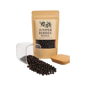 Bayas de enebro / Enteras / Juniperus communis / A base de hierbas / Sueltas / Hierbas / Cosechadas frescas / Calidad premium