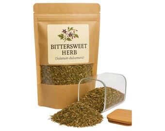 Hierba agridulce / Solanum dulcamara / Orgánica, silvestre / Hierba / Suelta / Hierba / Cosechada fresca / Calidad premium