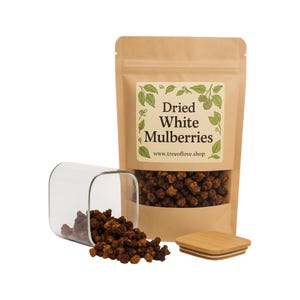 Dried  Mulberries – Pure Raw White Mulberry, Organic Dried White Mulberries - Non-GMO, Morus alba / White Mulberries/| Herbal | Loose | Herb