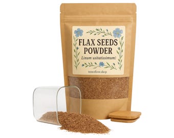 Polvere di semi di lino / Linum Usitatissimum / Ottima fonte di fibre / Semi di lino marroni / Semi di lino / A base di erbe / Sfusi / Erbe aromatiche