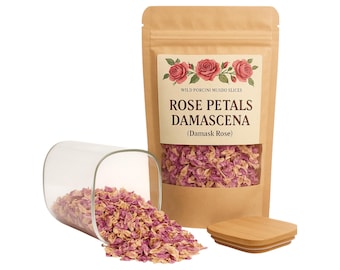 Bulgarian ROSE PETALS Tea | Damask Rose Petals Tea | Rose Buds | Rose Buds & Petals | Damascena Rose| Herbal | Loose | Herb