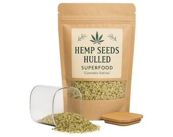 Hemp Seed Hulled | Hulled Hemp Hearts |  Unprocessed | Raw, Pure, Plant Protein, Vegan Superfood| Herbal | Loose | Herb