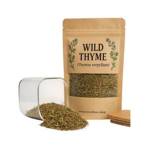 Thyme |  Wildcrafted Thyme Flowers & Leaf | Thymus serpyllum | Bulgarian Thyme | Wild crafted Thyme| Herbal | Loose | Herb