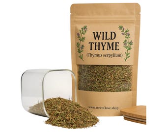 Thyme |  Wildcrafted Thyme Flowers & Leaf | Thymus serpyllum | Bulgarian Thyme | Wild crafted Thyme| Herbal | Loose | Herb