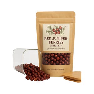 Bayas de enebro espinoso / Bayas de enebro rojo / Juniperus oxycedrus / Hierbas / Sueltas / Hierbas / Cosechadas frescas / Calidad premium