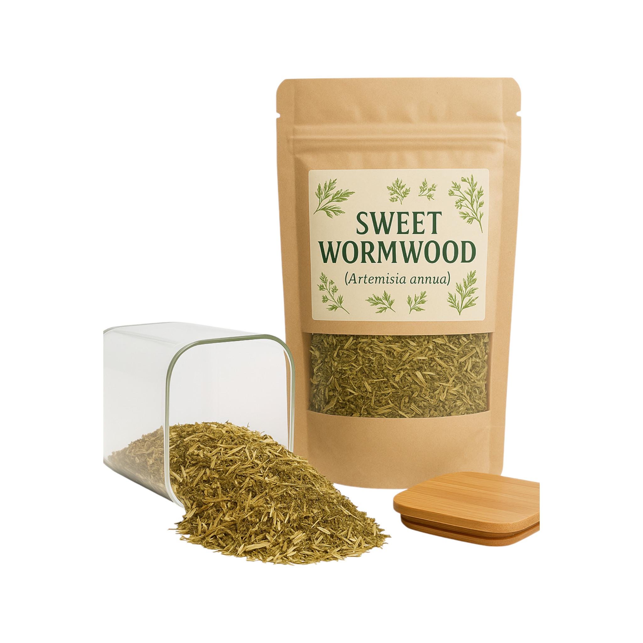 Artemisia annua Kraut |  Süßer Wermut Tee | Bio | |  Süße Annie Tee | Pflanzlich | Locker | Kraut | Frisch Geerntet | Premium-Qualität