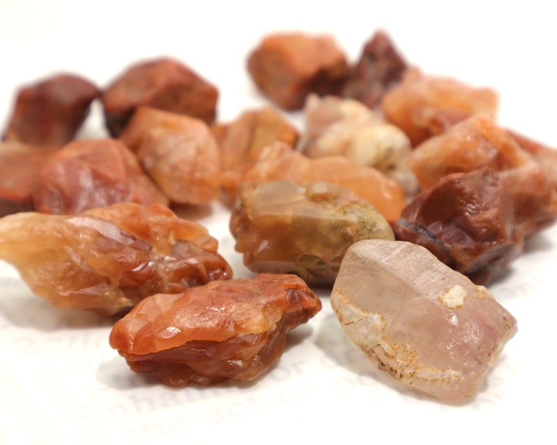 ONE Premium Red Quartz Crystal: RARE Hematoid Phantom Healing Gemstone for Reiki, Jewelry Making Natural Orange Hematite Inclusions image 5