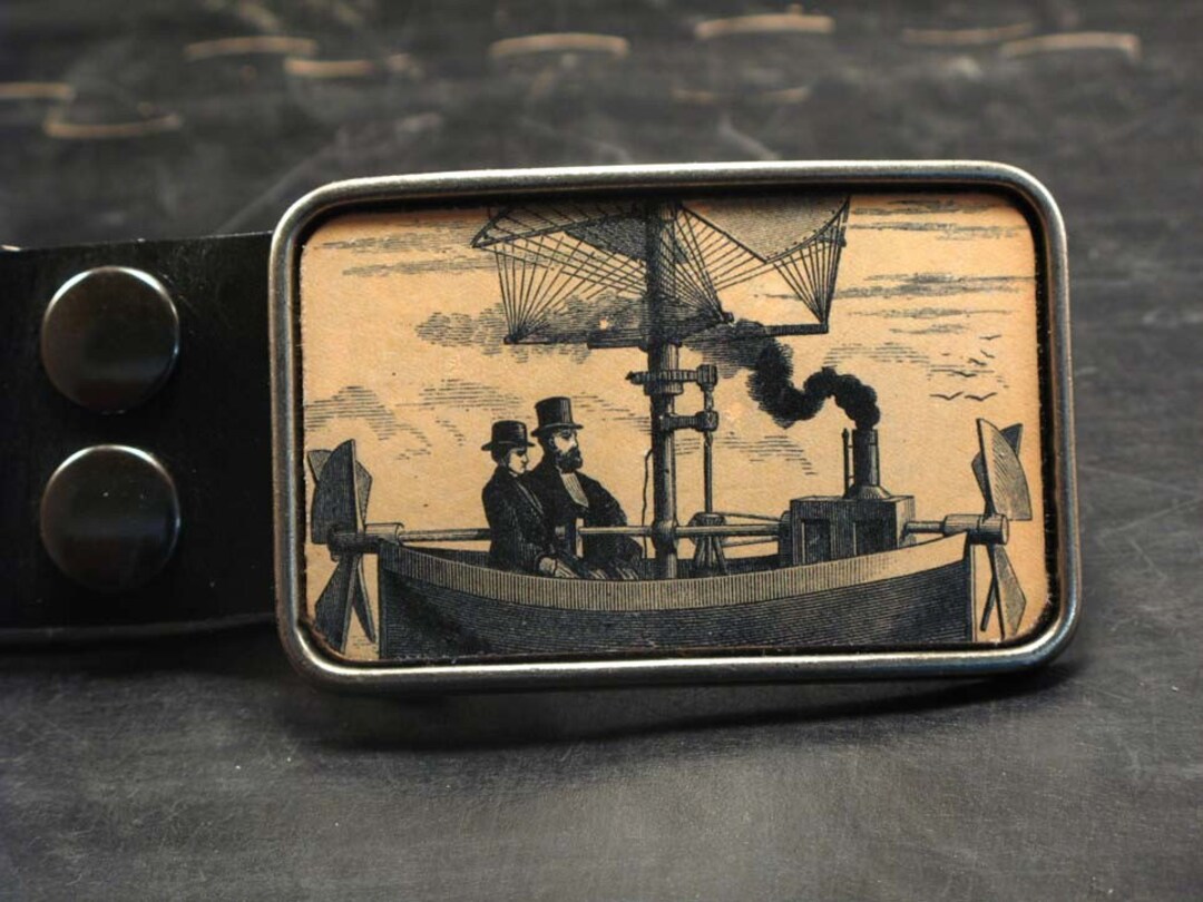 Steampunk Belt Buckle Ship Boat - Etsy