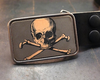 Cadeau pour homme, Tête de mort, os croisés, Boucle de ceinture