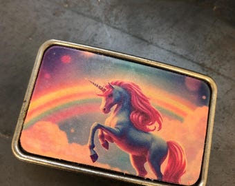80s Unicorn Leather Belt Buckle – Western Style