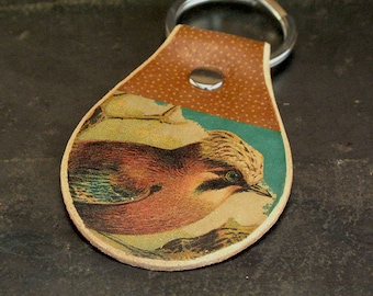 Cockatiels I Love Keyring Leather Fob Style Cockatiels I Love Keyring Leather Fob Style