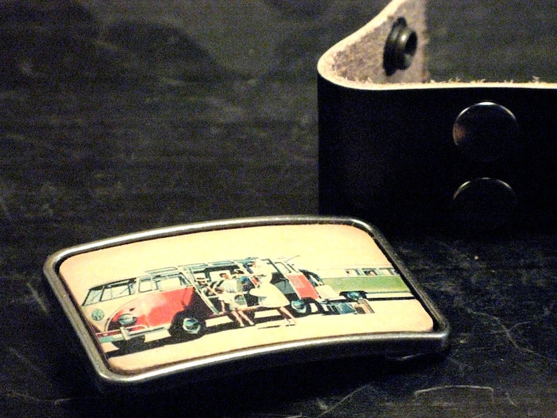 VW Volkswagen Van Leather Belt Buckle Etsy