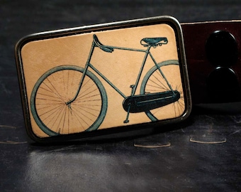 Cycling Bike Buckle - Leather belt - bicycle - US Duties Included