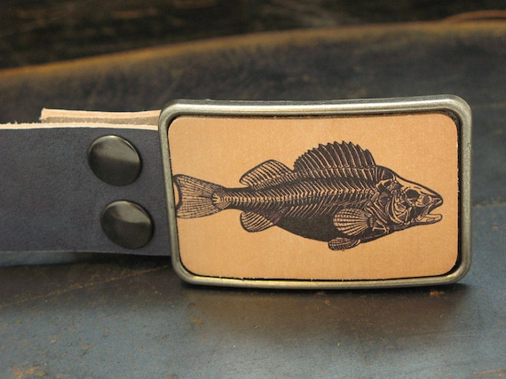 Fish belt buckle fishing gift skeleton gift for him