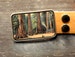 Redwood forest buckle. Belt. Leather. Trees. California. Forest. Woods. 