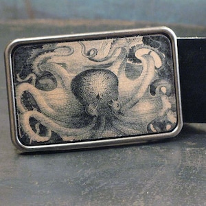 Octopus Riemgesp - Nautisch - Kraken - Cadeau voor hem - Cadeau voor haar - Vaderdagcadeau - Cadeau bruidsjonker - Coole riemgesp