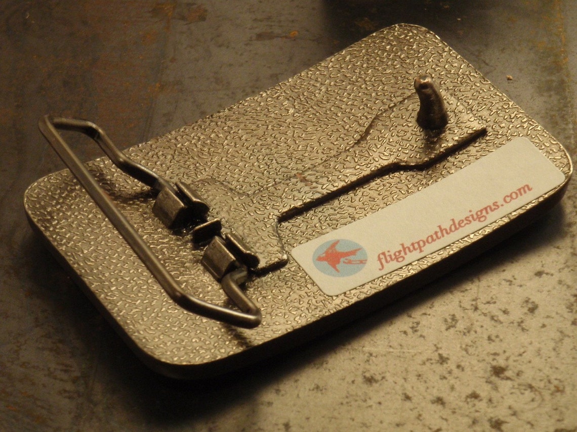 Science Belt Buckle the Diagram of Invention in Tan Etsy