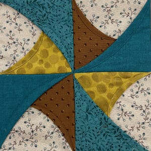 Digitales Muster - Gefaltetes Windmühle Patchwork Blockmuster