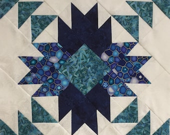 Digital Pattern - 12" Patchwork Block, Tropical Bears by Bev Mayo