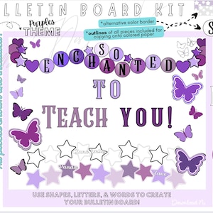 Pretty Purple Swifties So Enchanted Bulletin Board Kit-Positive Message for Classroom *Meet/Teach option for Back to School Message