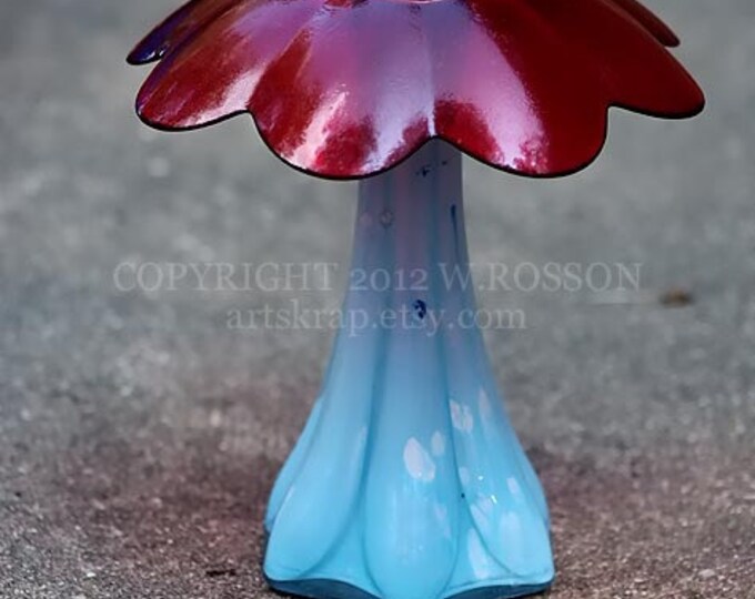 Recycled Glass Table Top Decoration Patio Art Eco Design Etsy