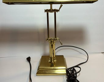 House Of Troy Articulating Brass Desk or Piano Lamp 14" Tested Model BJ24656