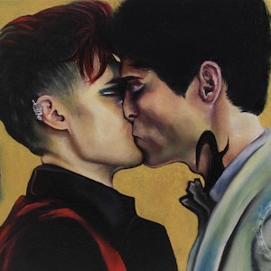 Malec - Prints of oil painting, stickers, keychains and original Shadowhunters Oil Painting