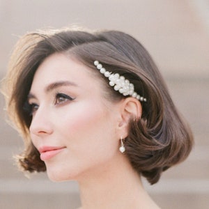 Bridal Hair Comb Wedding Hair Accessory Pearl Headpiece, Wedding Hair comb freshwater pearl comb image 1