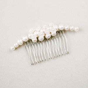 Bridal Hair Comb Wedding Hair Accessory Pearl Headpiece, Wedding Hair comb freshwater pearl comb image 2