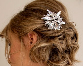 Bridal Hair Comb Swarovski Crystal Star