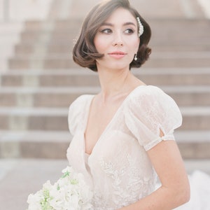 Bridal Hair Comb Wedding Hair Accessory Pearl Headpiece, Wedding Hair comb freshwater pearl comb image 5