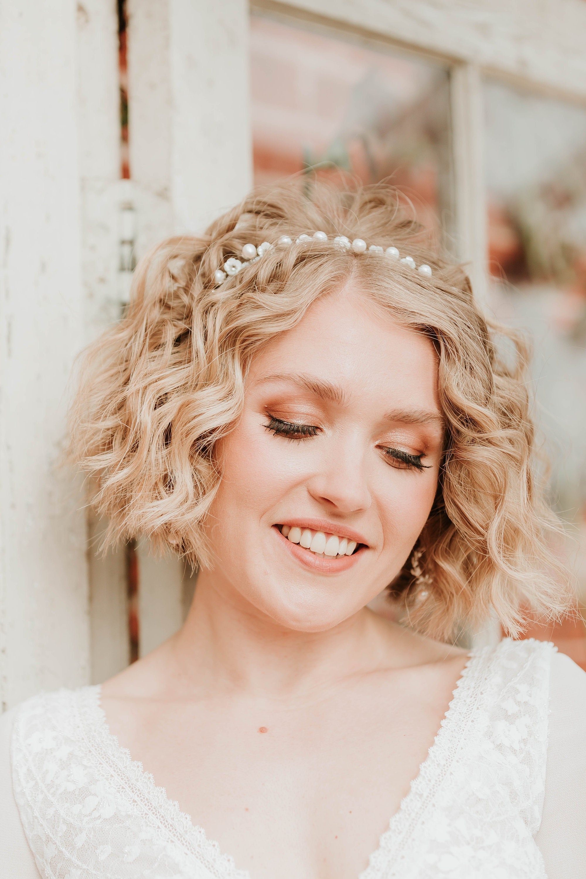Malis Henderson Gold Light Purple Flowers Leaves Rhinestone Bridal Headpiece NEW Malis Henderson Gold Light Purple Flowers Leaves Rhinestone  main image 4