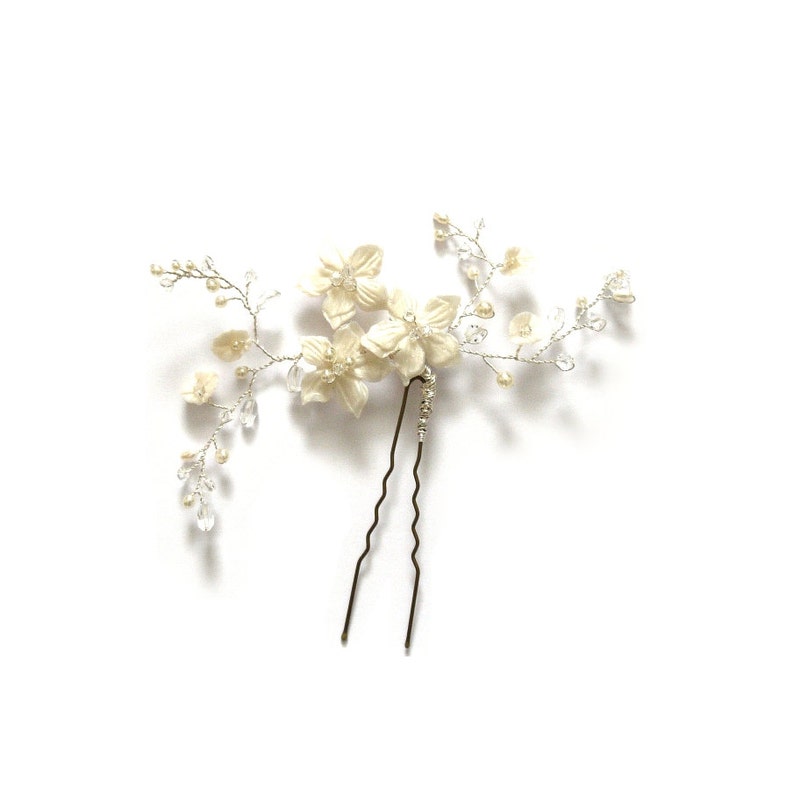 Bridal Flower Hair Pin Wedding Headdress Floral Hairpin Brides Etsy UK