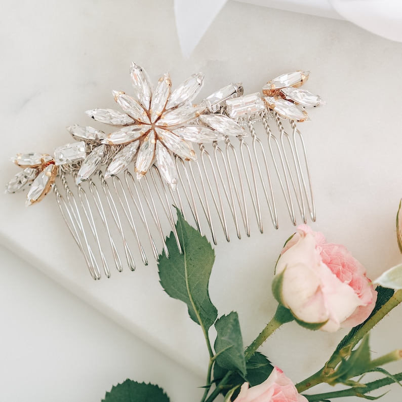 Star Hair Comb Starburst Headpiece Wedding Hair Comb Bridal Star haircomb image 1