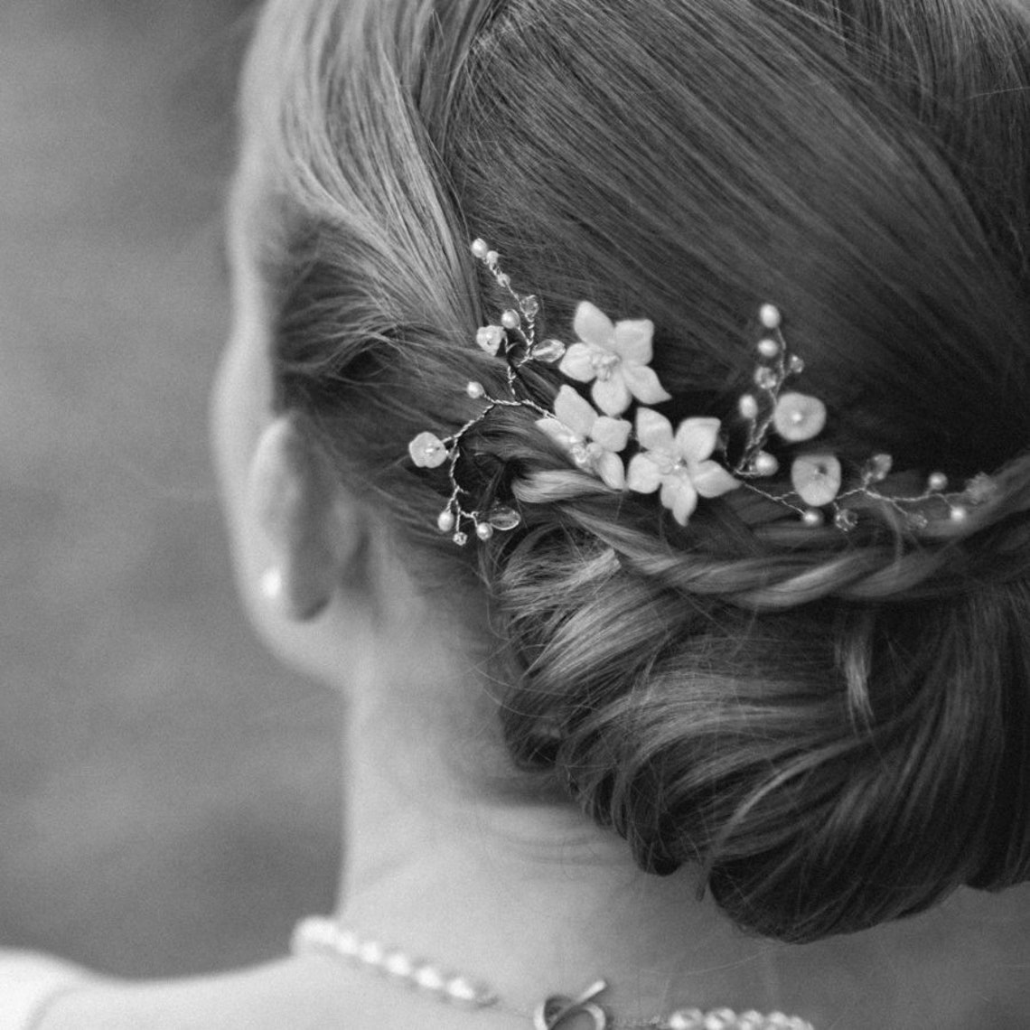 Bridal Flower Hair Pin Wedding Headdress Floral Hairpin Brides Etsy UK