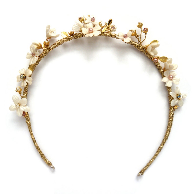 Bridal Tiara Boho Bride Wedding Headdress Bridal Hairvine Etsy