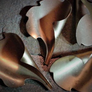 Vintage Brass Calla Lily Large Bead Cap 6-9-12pc Cones