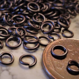 Lot 3mm 4mm Mix Brass Jump Rings Round 20g Gauge Wire Hand Saw image 1