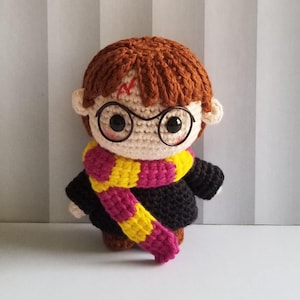 Mini Wizard Crochet Doll | Inspired by Magic School Characters | Handmade Amigurumi Plush | Fantasy Gift | Free Worldwide Shipping