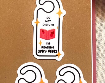 DND Reading Spicy Books Sticker: Book Lover Gift