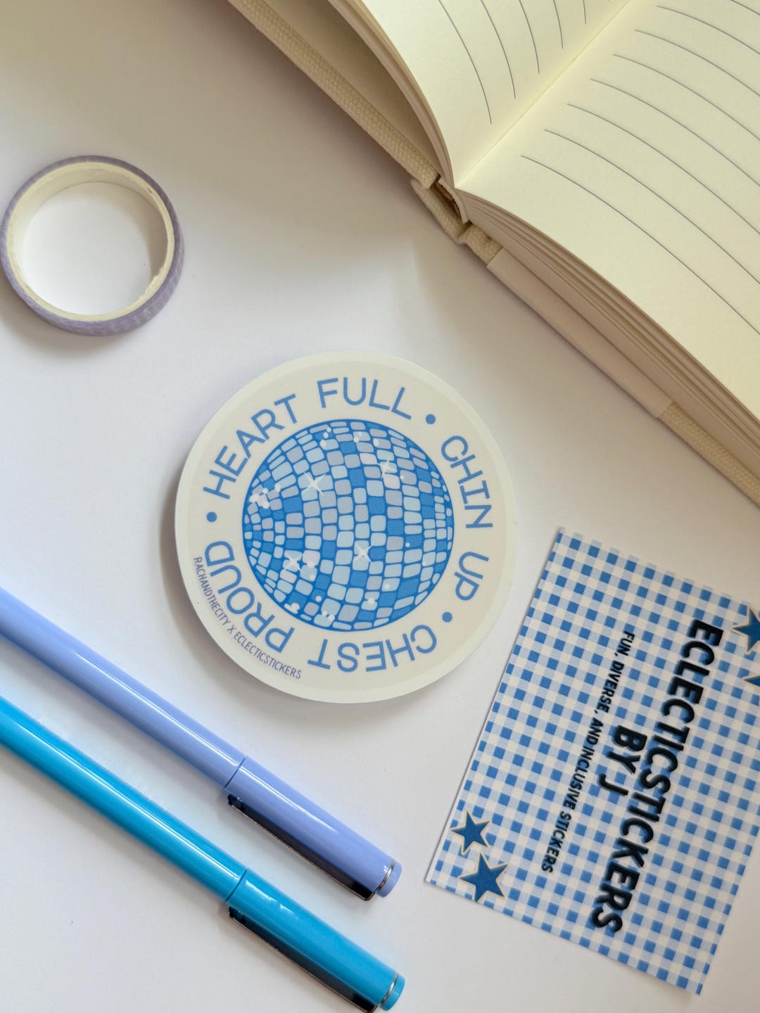Rachel X Eclectic Stickers Collab, Chin Up, Chest Proud, Heart Full ...