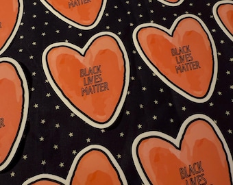 Black Lives Matter Heart Sticker: Handmade Vinyl Decal
